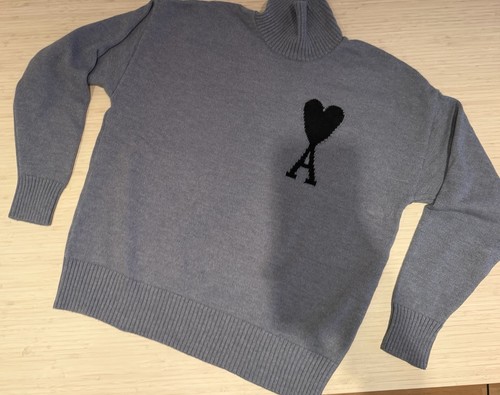 Ami pull homme gris col - gris,