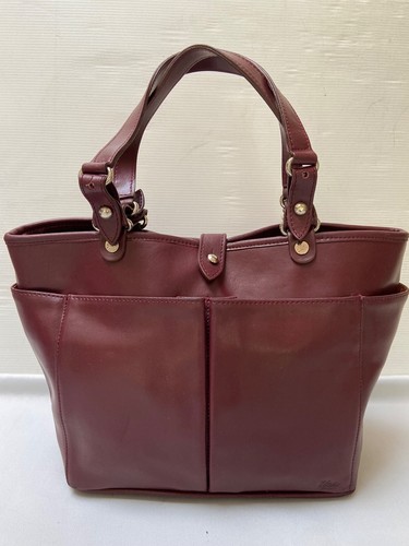 Sac cabas cuir - , bordeaux