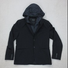 Manteau Blazer Laine Doublure Capuche Amovible The Kooples Sport Homme M Noir