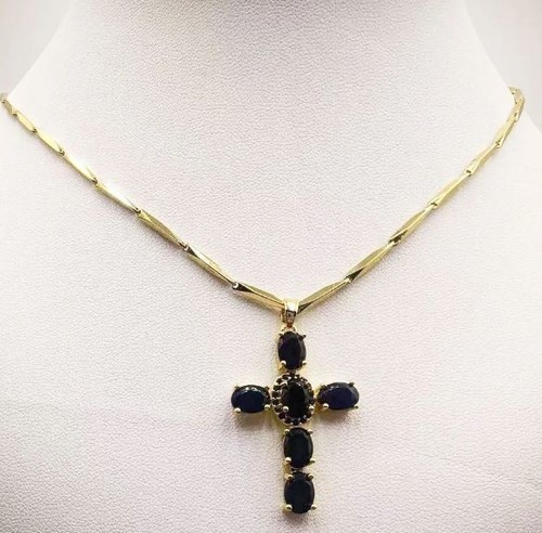Collier pendentif croix noire - collier,