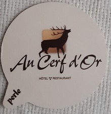 sous bock bière brasserie PERLE - AU CERF D'OR - Strasbourg (67)