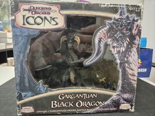Dungeons & Dragons Icons Gargantuan Black Dragon Figurine D&D Donjons