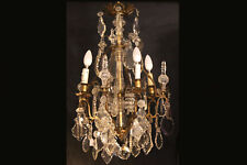 Lustre à pampille, cristal et