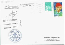 YT 3346 - Commandant Cousteau - Postée à bord du MD - escale à Cotonou - Bénin -