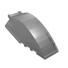 LEGO® Part 23448 - Windscreen 8 x 4 x 2 Curved with Bar Handle - Trans Black