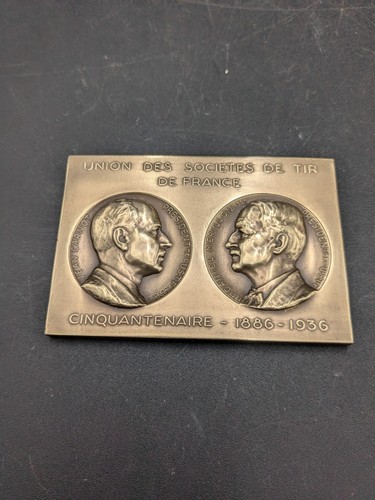 Médaille bronze plaque - en,