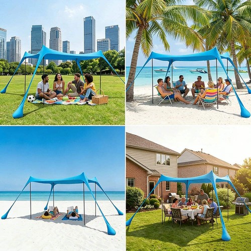 Tente plage parasol upf50 - tente, upf50+