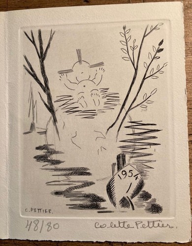 Gravure etching colette - gravure,