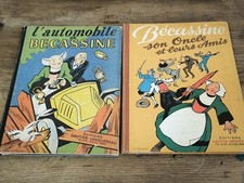 DEUX  BD  BECASSINE  VINTAGE  L AUTOMOBILE  ET SON  ONCLE  ET  LEURS  AMIS