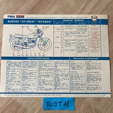 FINA Suzuki GT380 GT550 K Franco Morini 50 Fiche technique moto RMT ETAI