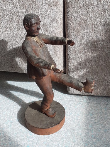 Sculpture personnage bois - personnage,