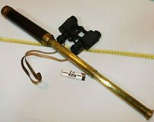 LOT MARINE : ANCIENNE LONGUE VUE LAITON + BOIS +++ JUMELLES 