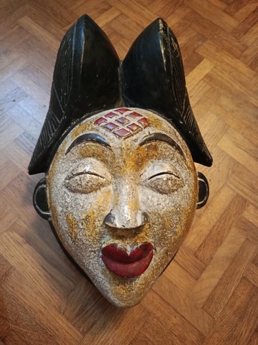 Masque africain bois peint - masque,