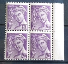 Bloc 4 Timbres Type Mercure