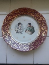 Assiette Décorative Napoleon3 Et Joséphine Porcelaine de Luxe France Limoges...