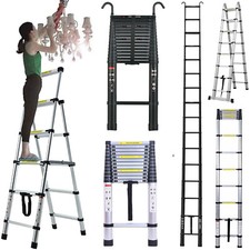 Crochets Détachables Échelle Multifonction Polyvalente Escabeau Alu | 3,2m -6,3m