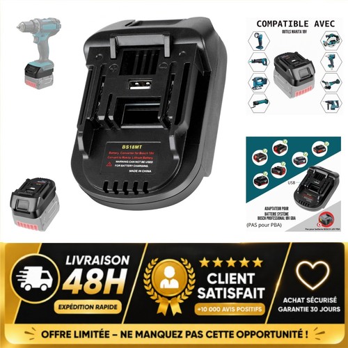 Adaptateur batterie bosch 18v - batterie,