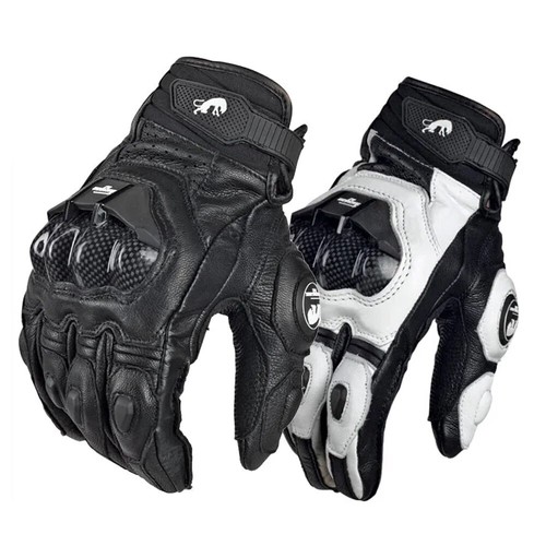 Gants moto cuir - de,