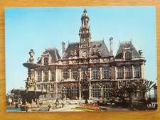 CPA AUTOMOBILES ANNEES 60 LIMOGES hôtel de ville Peugeot 204 404 Fiat 600 R4