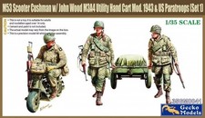 M53 Scooter Cushman W-John Wood M3A4 Utility Hand Cart 1943 US Parachutistes 1