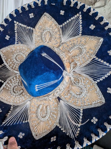 Sombrero mexicain bleu avec - mexicain,