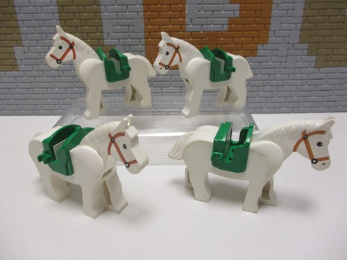 D10 lego chevaux blancs - 4x,