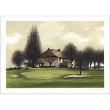 DEPERTHES Jacques - Lithographie originale "La maison sur le golf" 53x75cm