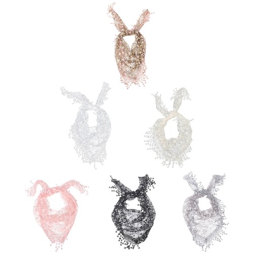 Triangle lace mantilla veil - lace,