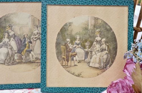 Duo anciennes illustrations - duo,