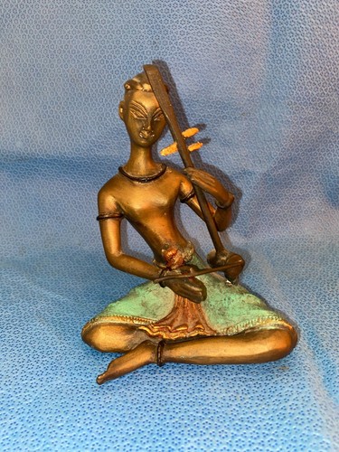 Vintage bronze rebab - bronze, musician