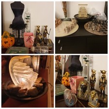 décos divers, fontaine à eau lumineuse....