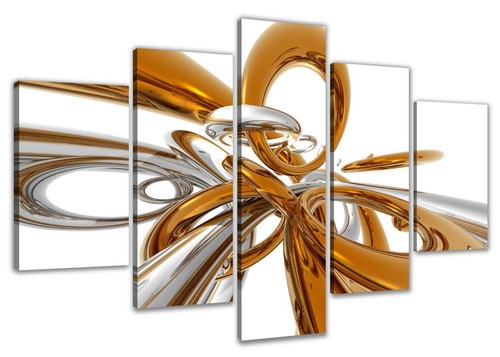 Tableau sur toile abstrait - abstrait, or