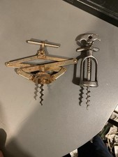 lot 2 ancien tire bouchon à hélice accordéon perfect zig zag SGDG vintage vin