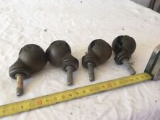 Lot De 4 Anciennes Roulette Roue Metal Plastique Meuble