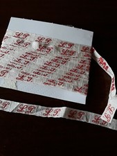  galon 5 initiales tissée rouge LP @rubbon 