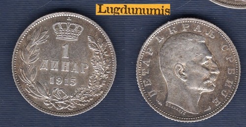 Serbie dinar 1915 ttb sup - serbie,