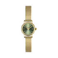 Montre Femme BREIL DARLING TW2002 Acier Inoxydable d'Or Mesh Vert Slim 18mm