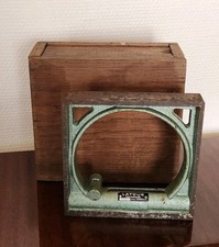 Ancien Niveau à Bulle Carré LATOUR 0,02 mm/m Coffret Bois Métrologie Précision