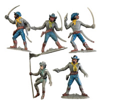 Figurine soldats sudistes cow boy Jean Höfler 1970 West Germany