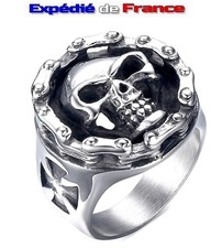 Bague Chevalière Biker Tête
