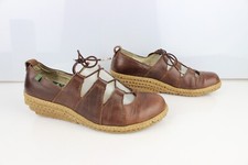 El Naturalista T 37 Escarpins compensés à lacets cuir marron