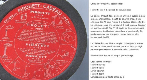 Pirouett dessous lampe de - lampe,