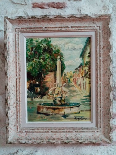 Huile sur toile - ancienne, cadre