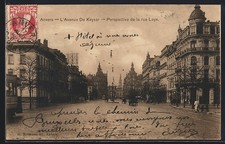CPA Anvers, L´Avenue de Keyser, Perspective de la rue Leys 