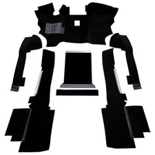 Alfombra de nylon negra moldeada a medida para VW Transporter T25 turbo-Diesel