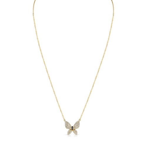 Sautoir pendentif papillon - sautoir,