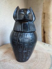 Incontournable collection jarre canope noire Egypte Anubis