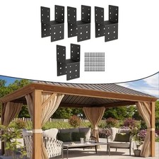 Lot de 4 supports de bouchon de colonne en acier pour 4x4 poteaux bois finition