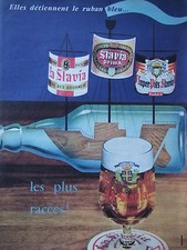PUBLICITÉ DE PRESSE 1961 BIÈRES SLAVIA PRIMA SUPER PILS - ADVERTISING