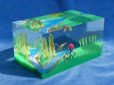 SUPERBE RARE ++ TOP ++ GRANDE INCLUSION VINTAGE Large - PECHEUR Fisher